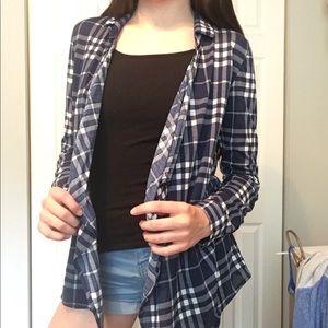 Blue Plaid Cardigan
